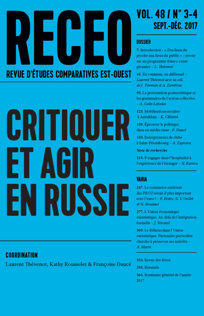 Critiquer et Agir en Russie